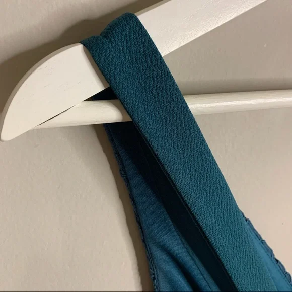 Topshop Dark Green Lace Dress - Picture 6 of 10